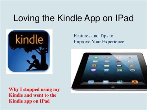 Kindle App Tips for IPad