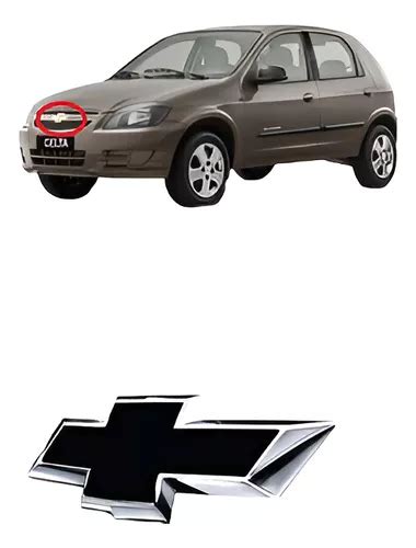 Kit Emblema Grade E Mala Celta Prisma 2012 Chevrolet Preto