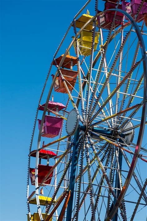 Colorful Ferris Wheel On Blue Stock Photo Image Of Park Fair 47387706