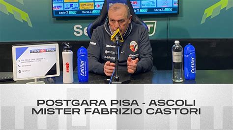 Mister Fabrizio Castori Postgara Pisa Ascoli Ascoli Calcio YouTube