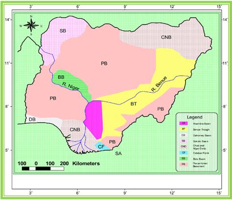 Geological Map Of Nigeria Showing The Basement Rocks Sedimentary