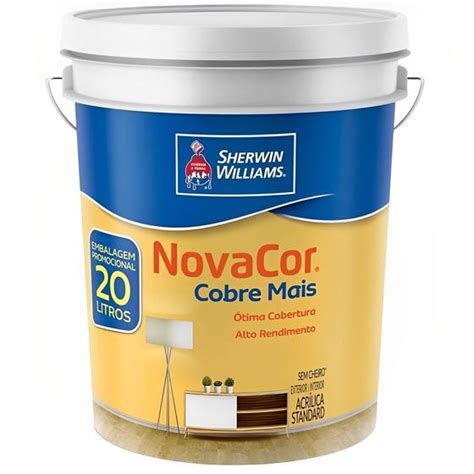 Tinta Acrílica Fosco Novacor Cobre Mais Branco 20 Litros 38593167