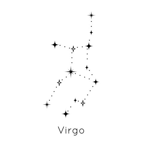 Premium Vector Zodiac Constellation Sign Virgo Astrological Horoscope Symbol On White