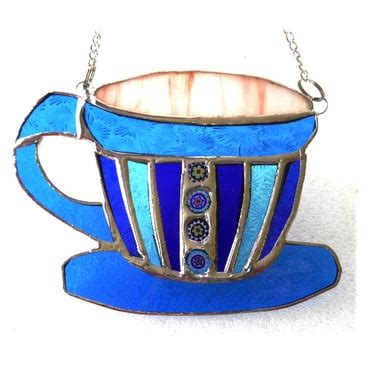 Teacup Stained Glass Suncatcher Coffee Cup Mug Folksy