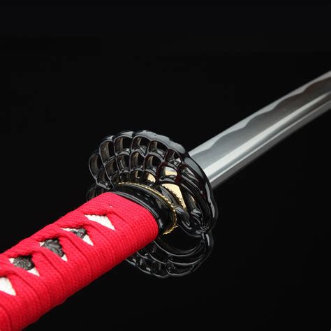 Red Katana | Handmade Real Japanese Katana Sword With Red Scabbard - TrueKatana