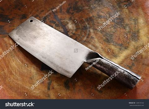 Big Chopper Knife On Big Wooden Stock Photo 120519142 Shutterstock