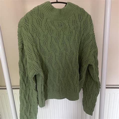 Primark Green Wool Jumper Never Worn Size Large Depop