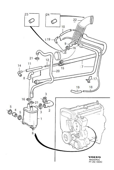 2012 Volvo Hose Crankcase Ventilation TURBO 1271654 Genuine