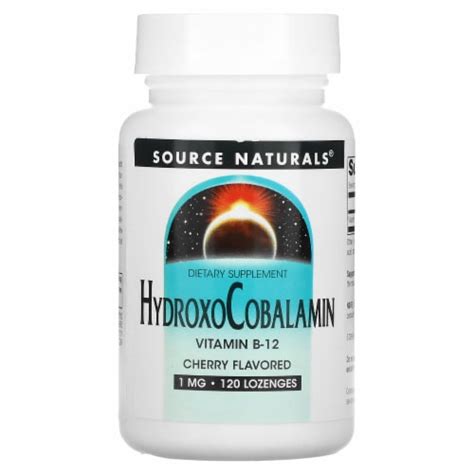 Source Naturals Hydroxocobalamin Vitamin B12 Cherry 1 Mg 120 Lozenges