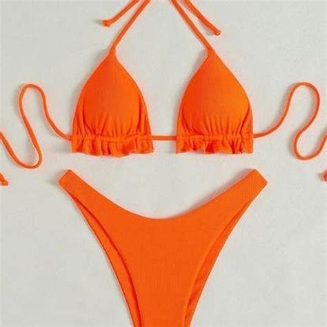 Orange Sheik Bikini For Sale Worn Once Size Small Depop