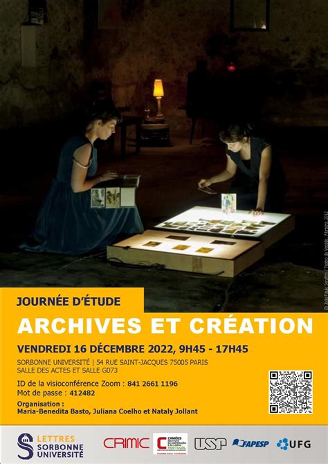 Journ E D Tude Archives Et Cr Ation Paris