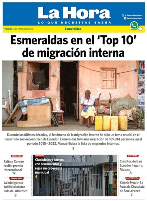 Esmeraldas De Marzo De Diario La Hora