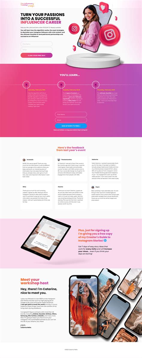 Catarina Mello Landing Page Design On Behance