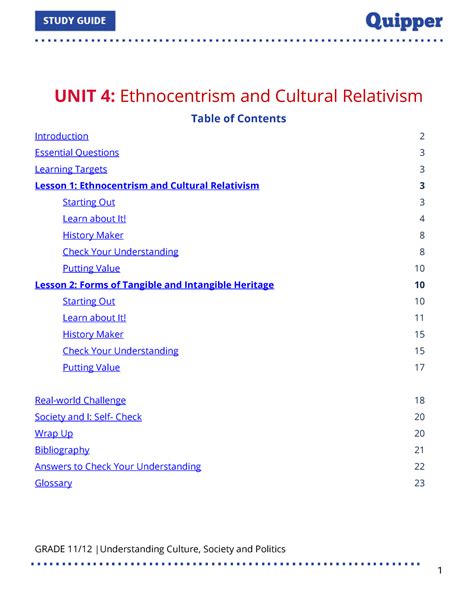 UCSP Unit 4 Final UCSP UNIT 4 SHS UNIT 4 Ethnocentrism And