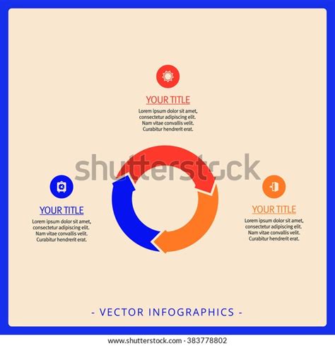 Three Part Cycle Diagram Template Stock Vector Royalty Free 383778802