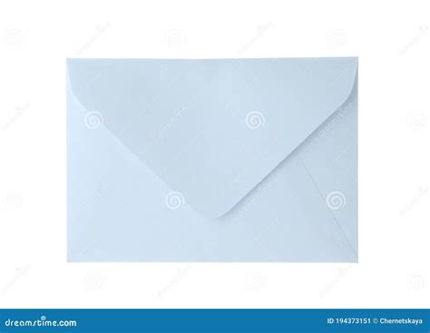 Light Blue Paper Envelope Isolated Mail Service Stock Image Image Of