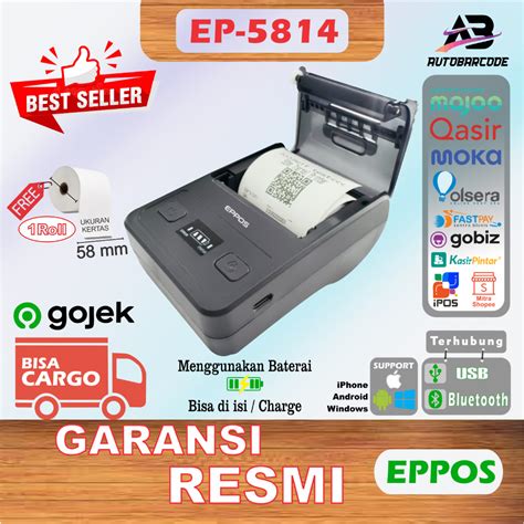 Jual Eppos EP5814 Mini Printer Struk PPOB RPP02N Mobile Printer