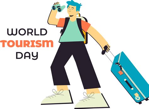 World Tourism Day Celebration Clipart Hand Suitcase Vector Png