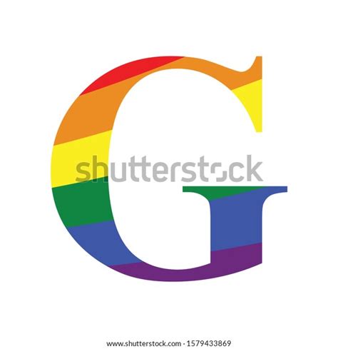 G Rainbow Letters Gay Alphabet Lgbt Stock Vector Royalty Free