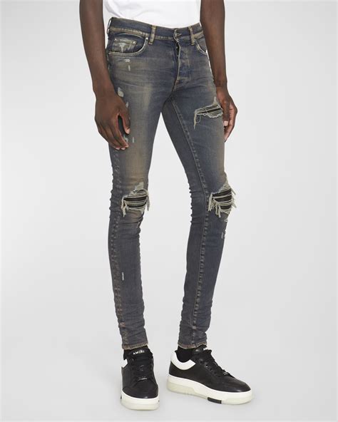 Amiri Mens Mx1 Destroyed Skinny Jeans Neiman Marcus