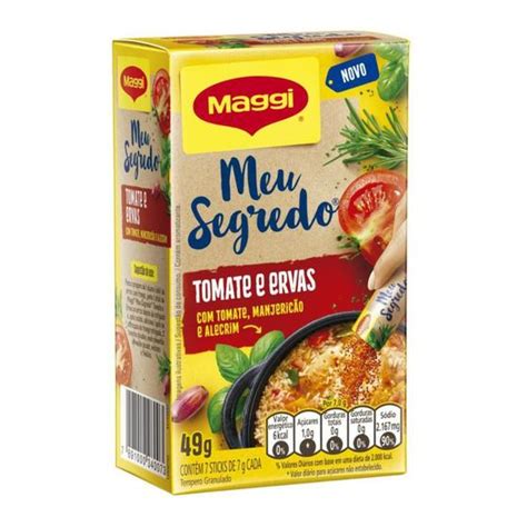 Tempero Granulado Tomate E Ervas Maggi Meu Segredo Caixa G Unidades