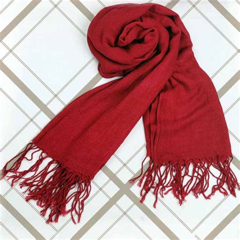 Wine Red Cashmere Scarf Mikasa Ackerman Scarf - Dongguan Jiayan Woolens ...