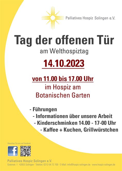 Oktober Tag Der Offenen T R Im Hospiz Phos E V