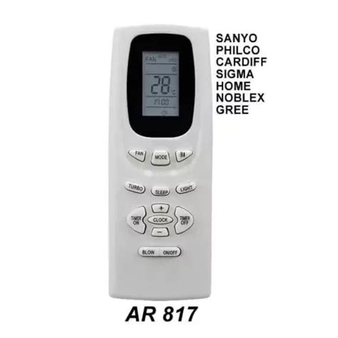 CONTROL REMOTO AIRE ACONDICIONADO SANYO PHILCO NOBLEX ETC N Electronica