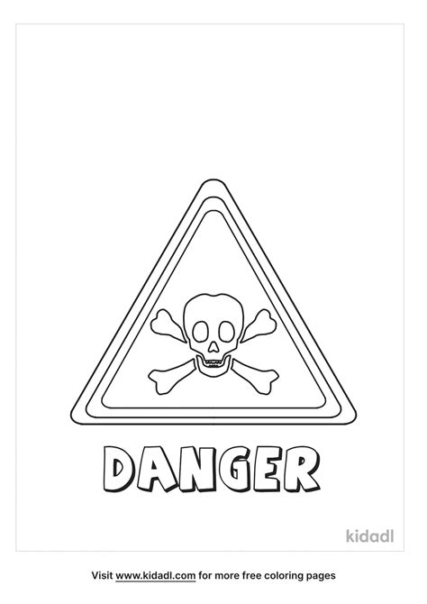 Caution Sign Coloring Page Coloring Pages