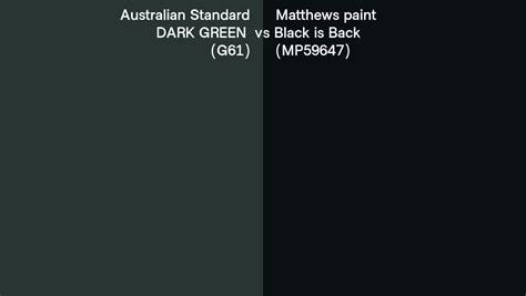 Australian Standard Dark Green G61 Vs Matthews Paint Black Is Back