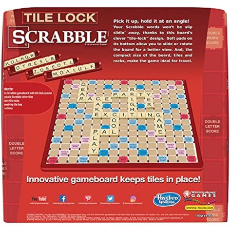 Super Scrabble Deluxe Edition Tile Lock Rotating Board Game Winning