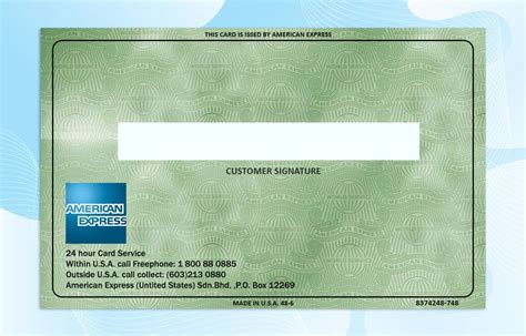 American Express Green Credit Card Template Psd File