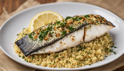 Baked Sea Bass With Lemon And Herb Couscous Your Gourmet Guru