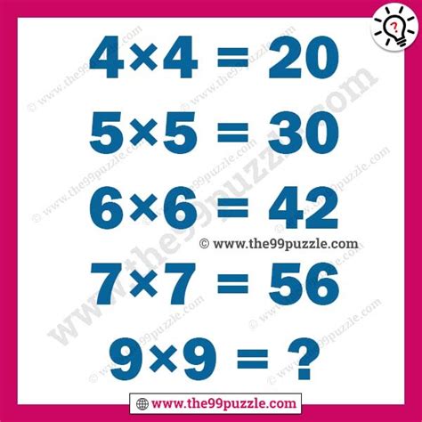 Brain Test Logical Math Puzzle With Answer The 99 Puzzle