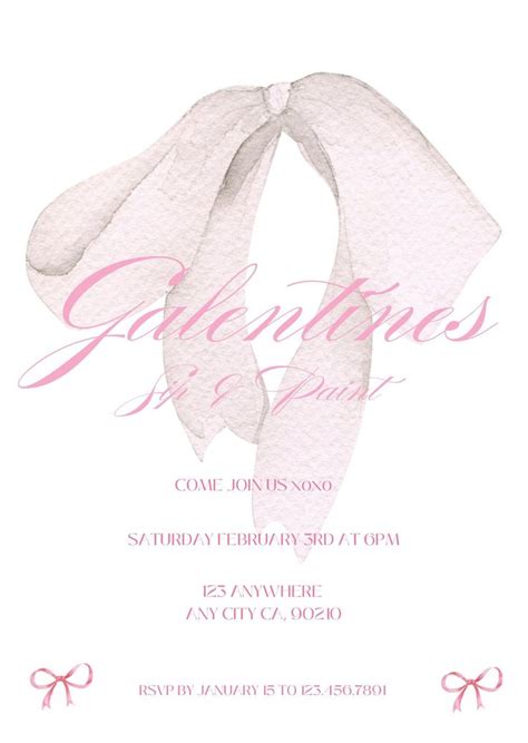 Galentines Day Invitation Coquette Etsy In 2024 Invitations