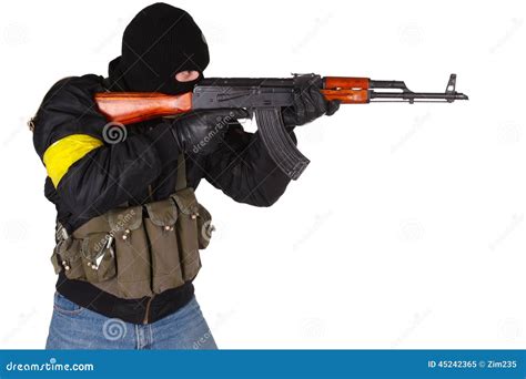Robber With Kalashnikov Isolated Stock Photography | CartoonDealer.com ...