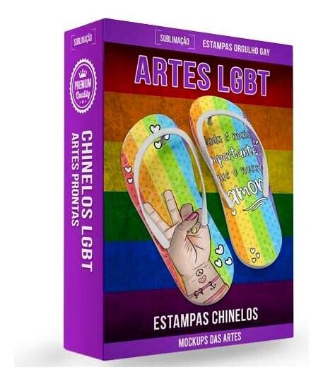 Pacote 20 Artes Chinelos Lgbt Orgulho Gay Sublimação Mockups Arquivos
