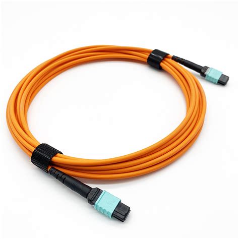 Mpo Mtp Male Female Multimode Mpo Fiber Optic Communication Cable China Fiber Optic Patch Cord