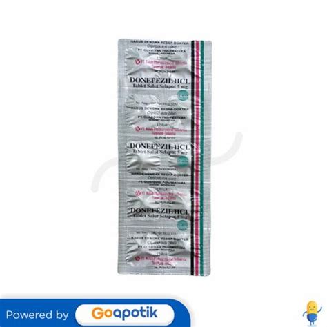 DONEPEZIL HCL GUARDIAN 5 MG TABLET Kegunaan Efek Samping Dosis Dan