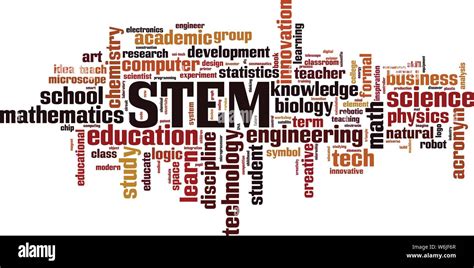 Stem Word Cloud Concept Collage Made Of Words About Stem Vector