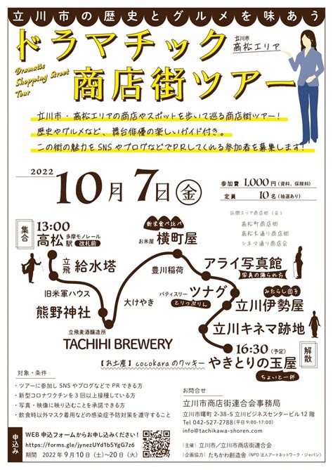 立川で商店街のお薦めスポットとグルメを味わうツアー 立川経済新聞