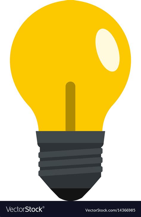 Yellow Light Bulb Icon Isolated Royalty Free Vector Image