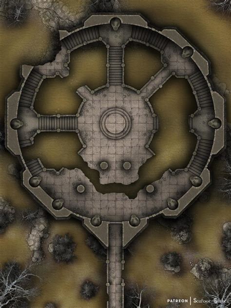 Swamp Ruins Camp Free Battlemap Adventure