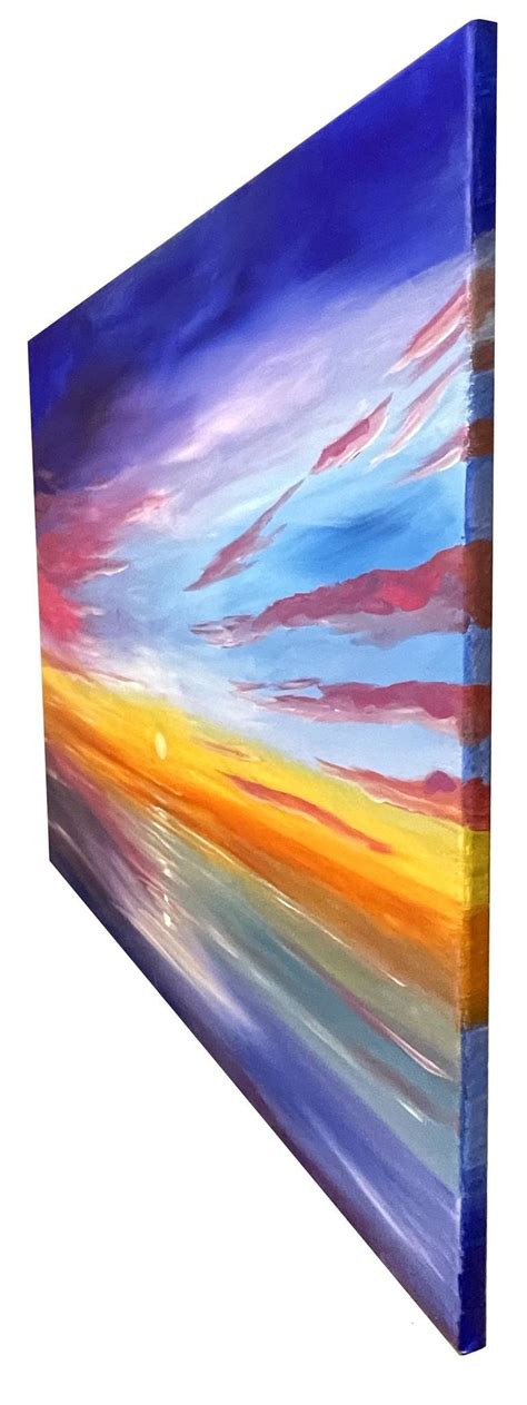 Delightful Sunset View Painting By Aisha Haider Saatchi Art