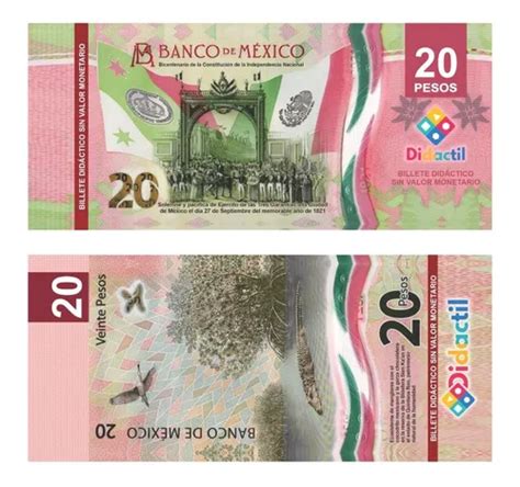 Nuevo Billete De 20 Pesos Del Bicentenario De La 53 Off