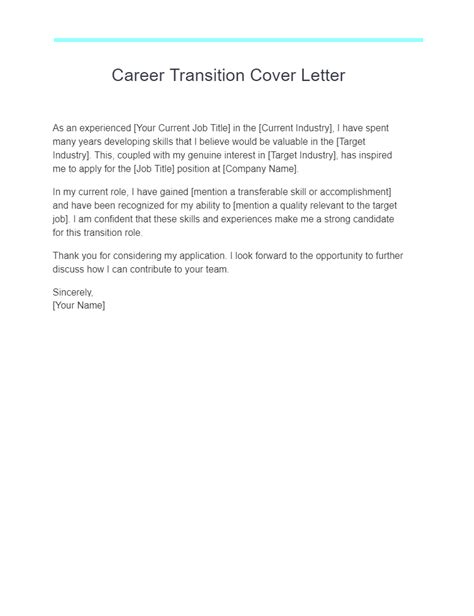 Career Change Cover Letter Examples Pdf Tips