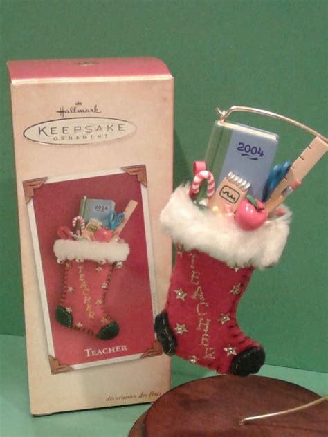 Hallmark Keepsake Christmas Ornament 2004 Teacher Stocking School Supplies Ebay