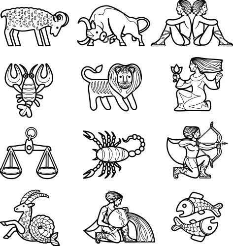 Star Signs Royalty Free Vector Image Vectorstock