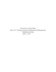 Written Assignment Unit 2 1 Pdf University Of The People Bus 5117