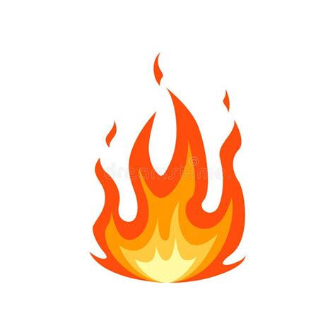 Fire Flames Icon Sign Symbol On White Background Vector Illustration Stock Vector